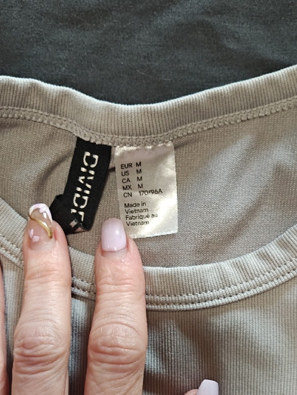 Divided Neutral Ribbed Tank Top — Taupe Beige - Picture 2 of 4
